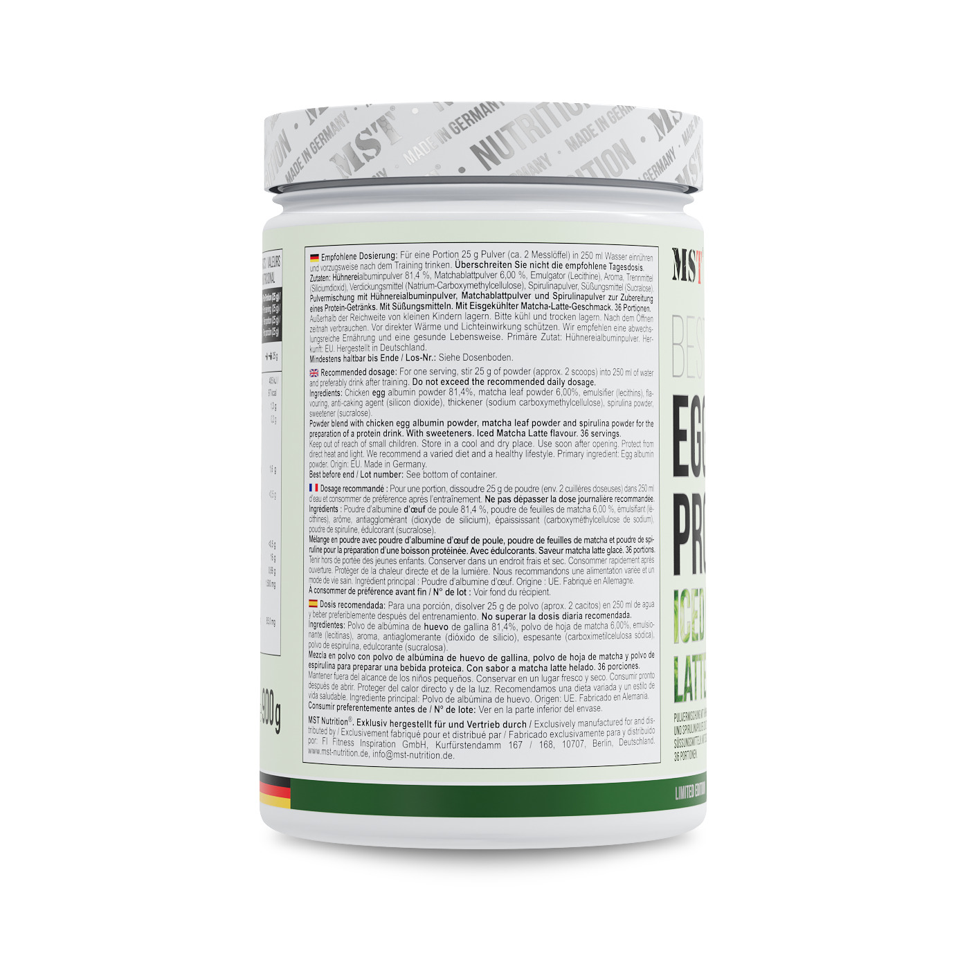 Egg white protein Matcha-Latte 900-3