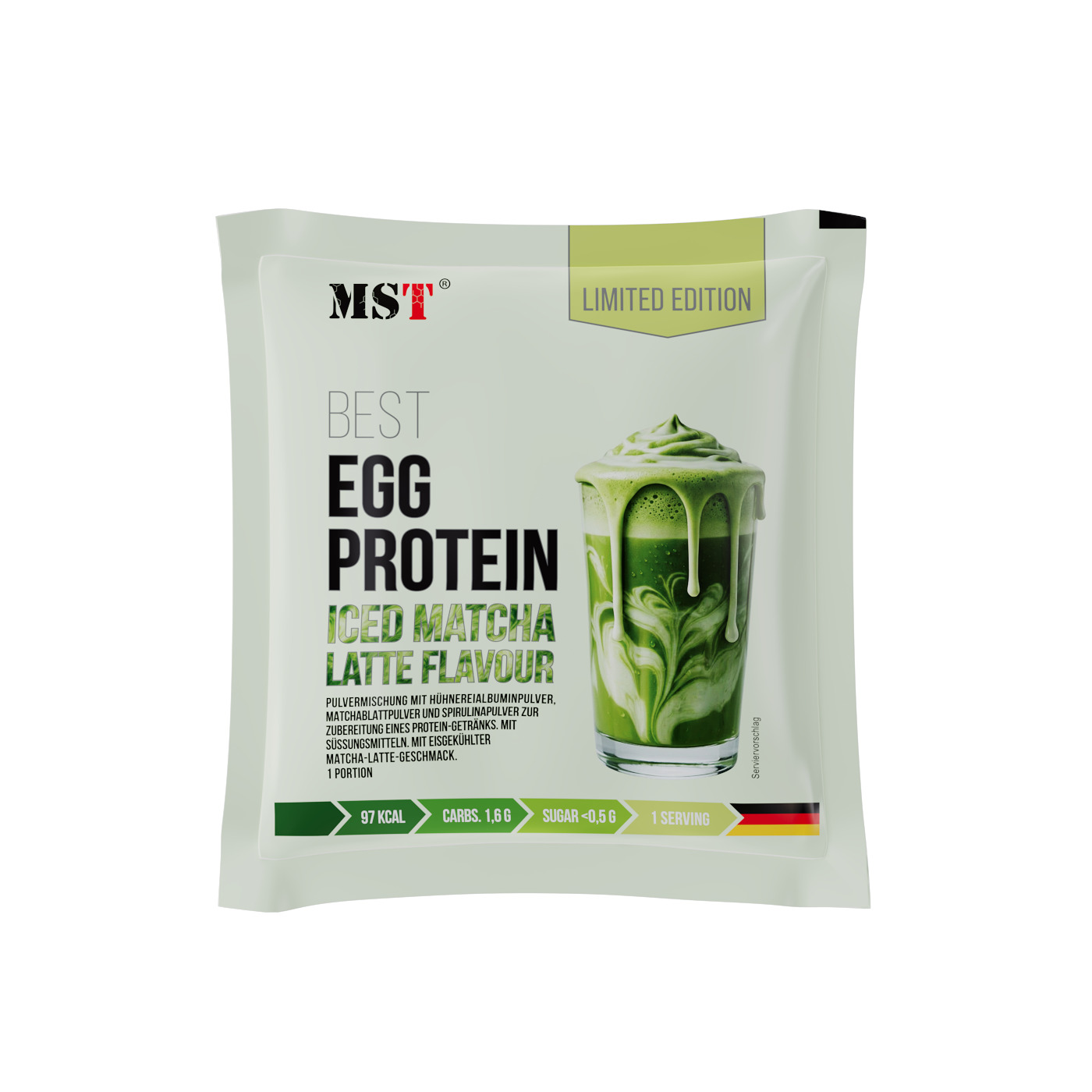 Egg white protein Matcha-Latte Sachet