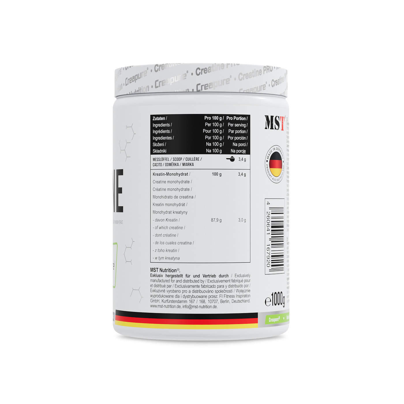 Creatine PRO CREAPURE 1000_New_Multilingual_Left — 17×382 mm-2